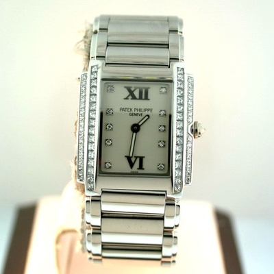 Patek Philippe Twenty-4 4910/20G Silver Band Watch