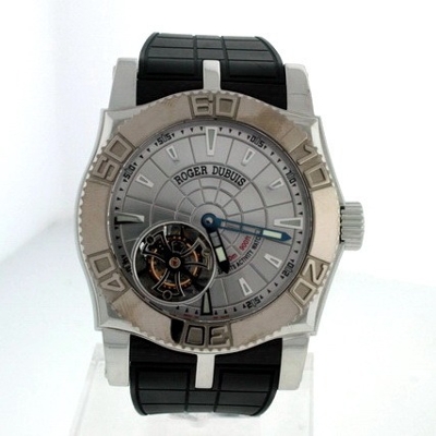 Roger Dubuis Easy Diver Tourbillon Silver Dial Watch