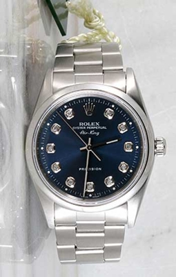 Rolex Airking 14000 Blue Dial Watch