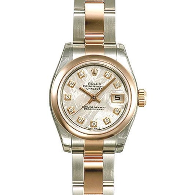 Rolex Datejust Ladies 179161 Beige Band Watch