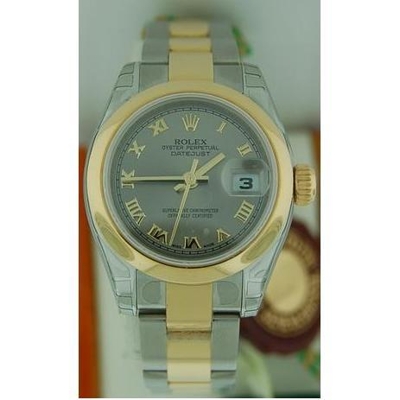 Rolex Datejust Ladies 179163 Grey Dial Watch
