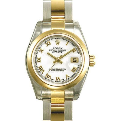 Rolex Datejust Ladies 179163 White Dial Watch