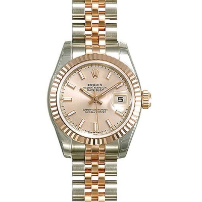 Rolex Datejust Ladies 179171 Beige Band Watch