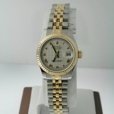 Rolex Datejust Ladies 179173 Yellow Gold Bezel Watch