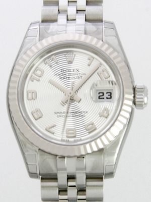 Rolex Datejust Ladies 179174 White Gold Case Watch