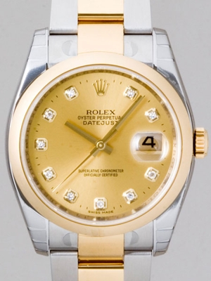 Rolex Datejust Men's 116203 Gold Dial Watch