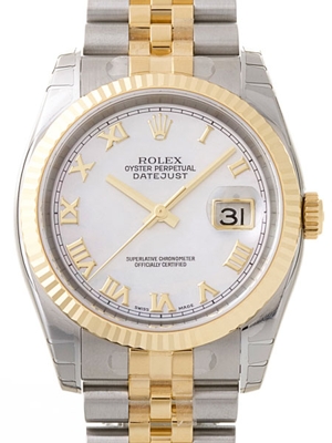 Rolex Datejust Men's 116233 White Gold Case Watch