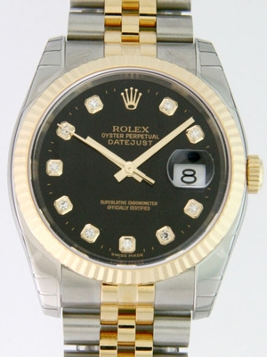 Rolex Datejust Men's 116233 Yellow Gold Case Watch