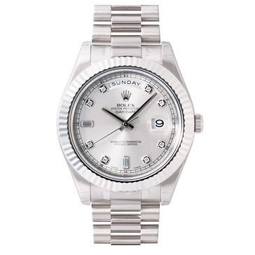 Rolex President II 218239 Silver Dial Watch