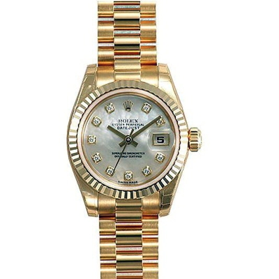 Rolex President Ladies 179175 Gold Band Watch