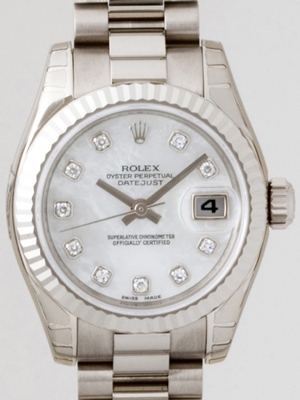 Rolex President Ladies 179179 White Dial Watch