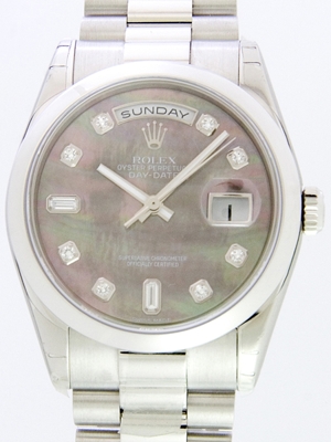 Rolex President Men's 118206 Black Dial Watch