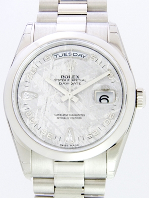 Rolex President Men's 118206 Grey Dial Watch