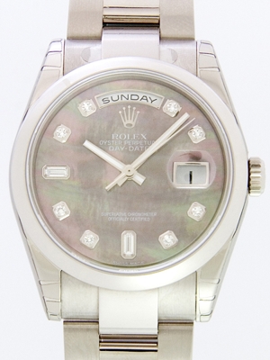 Rolex President Men's 118209 Black Dial Watch