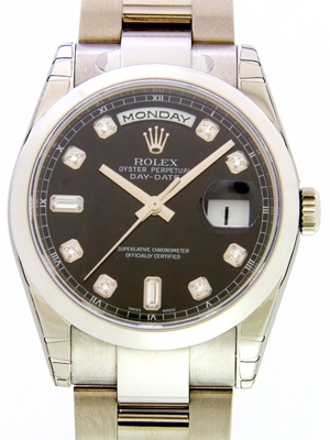 Rolex President Men's 118209 Gold Band Watch