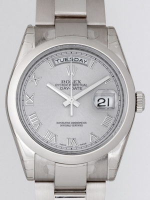 Rolex President Men's 118209 Silver Dial Watch