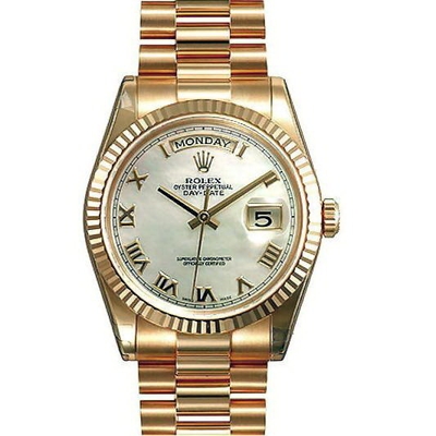 Rolex President Men's 118235 Gold Band Watch