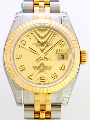 Rolex President Midsize 179173 Yellow Dial Watch