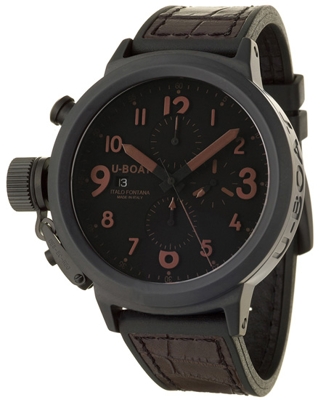 U-Boat Flightdeck 50-CA-CERAMIC-BK-BR Mens Watch