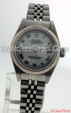 Rolex Datejust Ladies 179174 Beige Band Watch