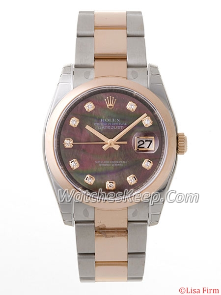 Rolex Datejust Men's 116201 Black Dial Watch