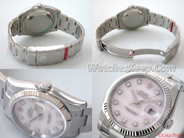 Rolex Datejust Men's 116234 Pink Dial Watch