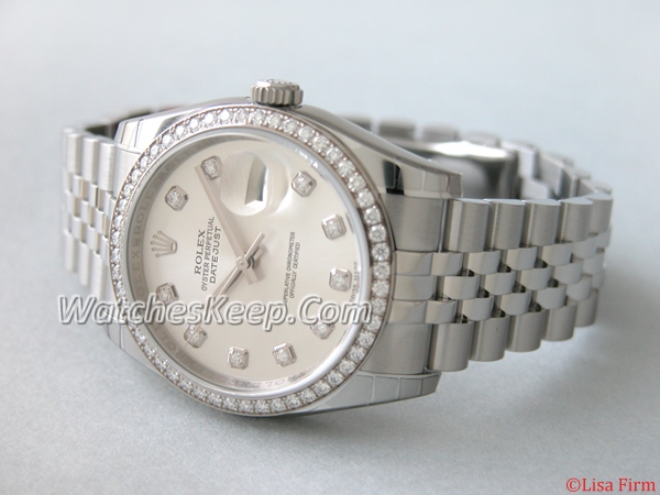 Rolex Datejust Men's 116244 Silver Band Watch